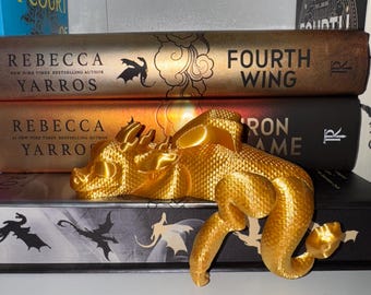 3D Printed Dragon Bookshelf Sitter: Fantasy Book Decor