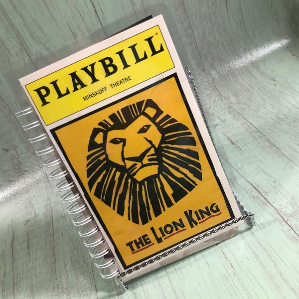 Playbill notebook, re-purposed journal, recycled playbill, theatre gifts, Broadway playbill, playbill journal, musical gifts, theatre merch