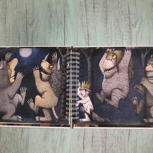 Where the Wild Things Are storybook journal, baby shower book, favorite book journal, classic book journal, baby shower gift, birthday book image 4