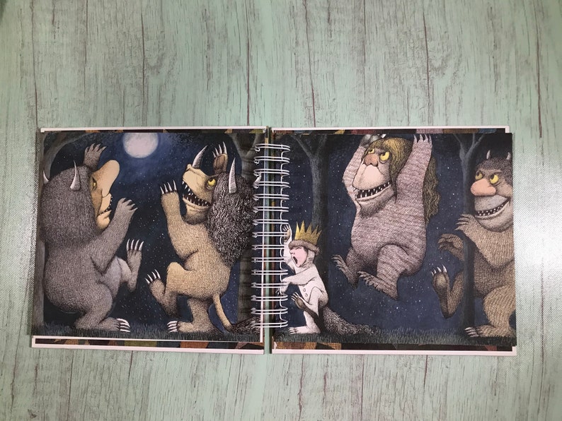 Where the Wild Things Are storybook journal, baby shower book, favorite book journal, classic book journal, baby shower gift, birthday book image 4