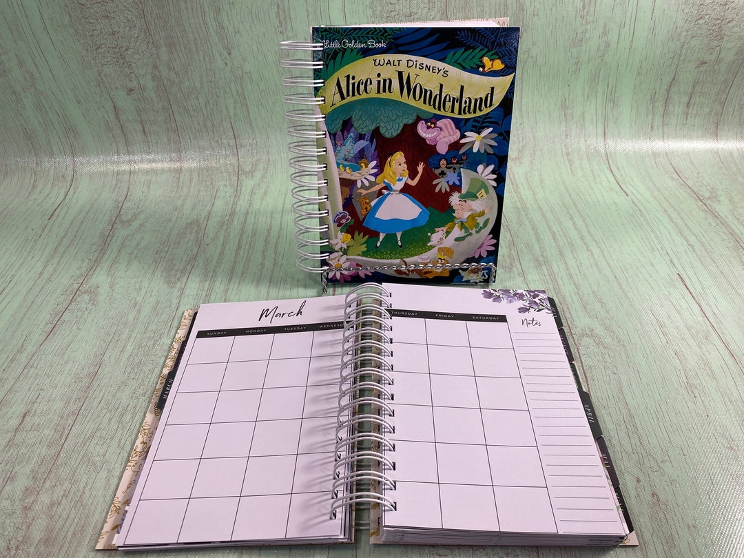 Disney Planner, Alice in Wonderland Planner Calendar, Teacher Planner