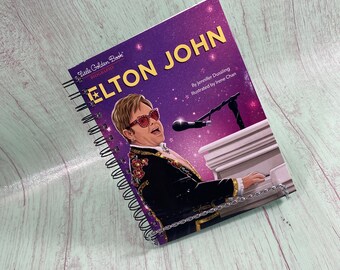 Elton John journal, storybook journal, little golden book notebook, favorite book journal, classic book journal, Little Golden Book