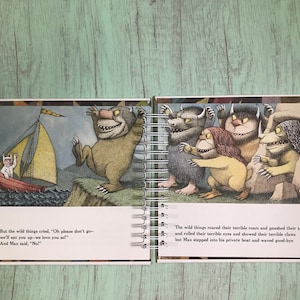Where the Wild Things Are storybook journal, baby shower book, favorite book journal, classic book journal, baby shower gift, birthday book image 6