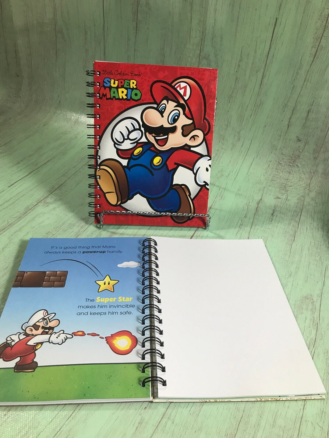 Super Mario Gaming Journal: Repurposed Little Golden Book Notebook - Etsy