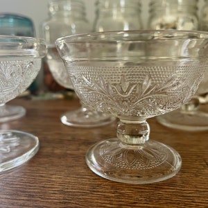 Hocking Sandwich Crystal Sherbet Glasses, Set of 6