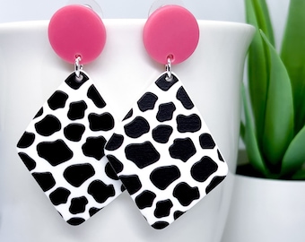 Cow Grrrl Matte Finish Earrings | Statement Jewellery by Weird & Wired