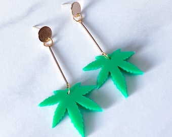 Sweet Leaf Dangle Earrings | Statement Jewellery by Weird & Wired
