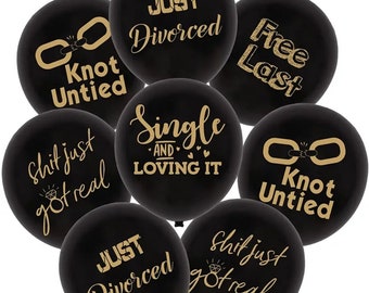 15 Pieces Funny Divorce Balloons, Funny Divorced Party decoration, Funny Divorced Party.