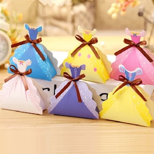 20 Princess Candy Boxes, Birthday Party favor, Princess theme Birthday candy box, Princess shaped Candy favor box.