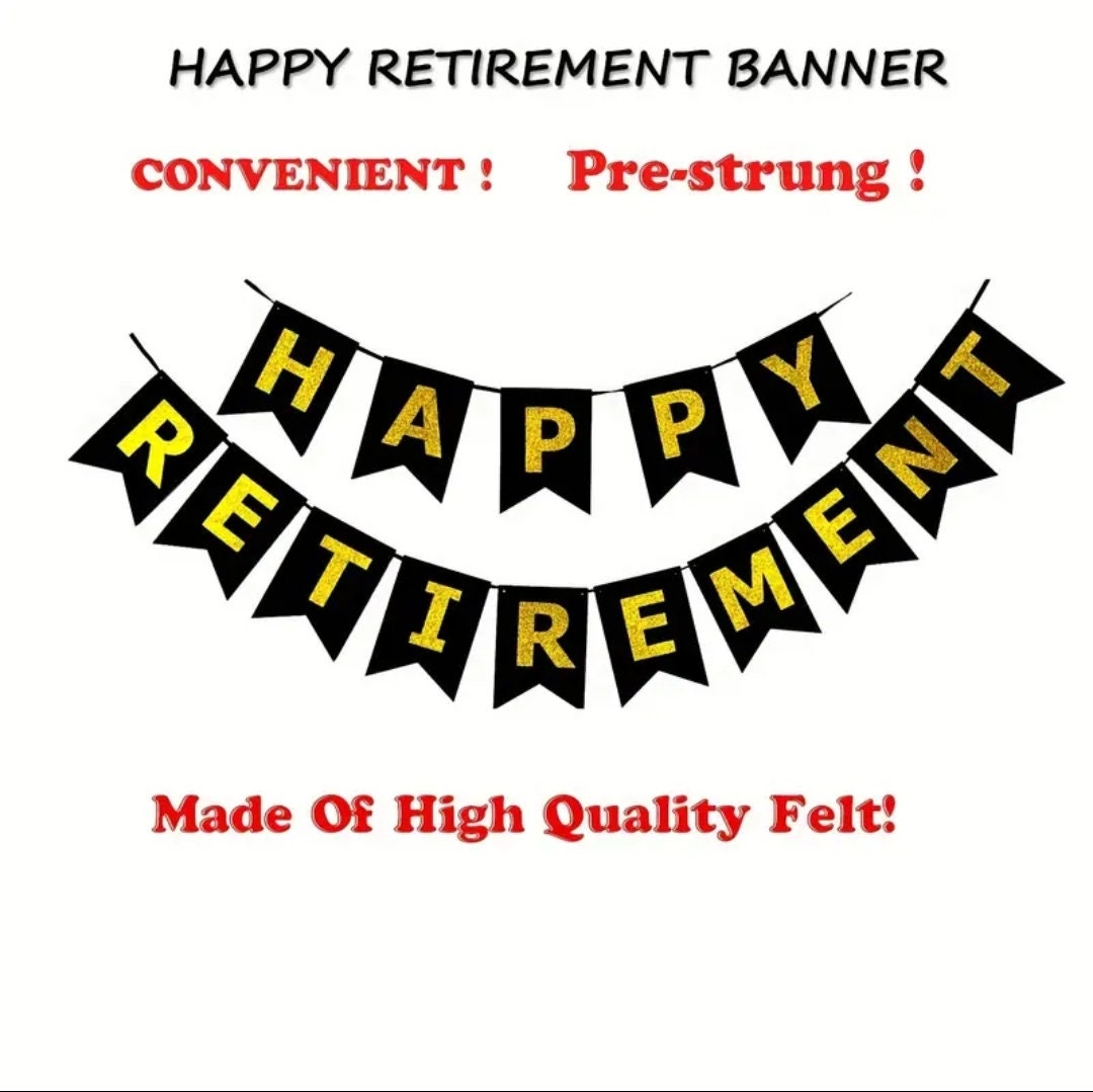 70 Pieces Retirement Party Decoration, Retirement Banner, Retirement