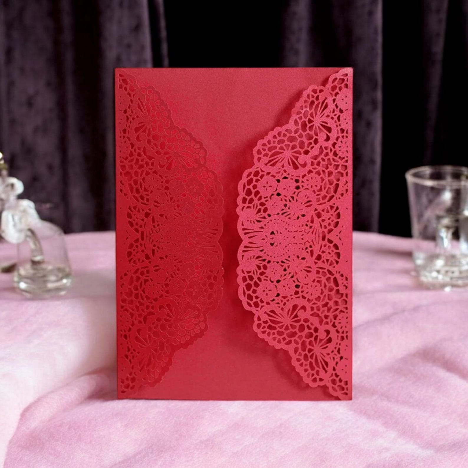 25 Pieces Invitation Card Cover, Diy Wedding Invitation Card Cover for ...