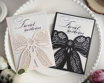 50 elegant Invitation Card laser Cover Made to order, 18th Birthday Invitation card cover, Quinceañera Invitation Card cover, Celebration.