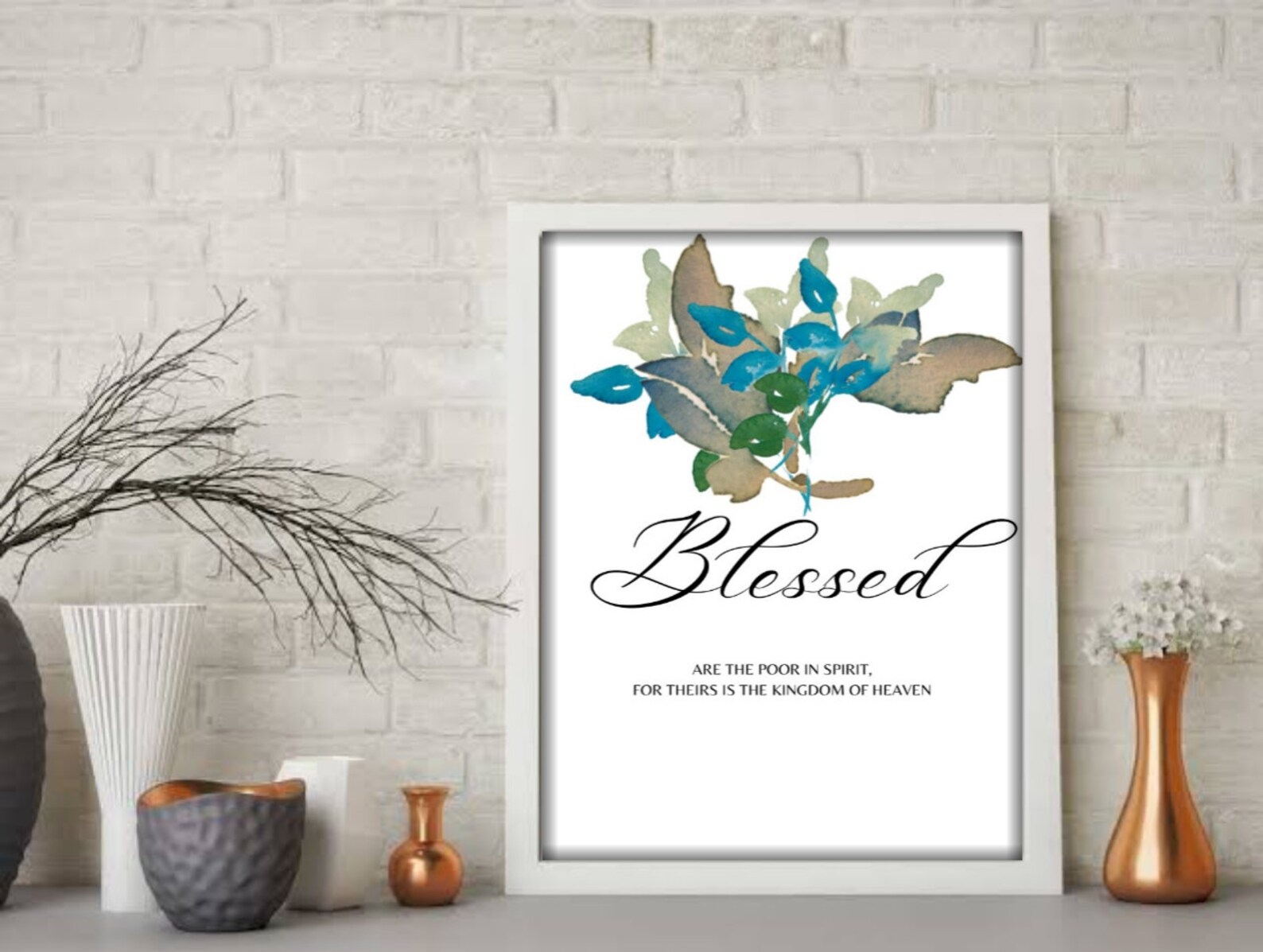 Printable Blessed Wall Art Decor Home Wall Art Digital Etsy