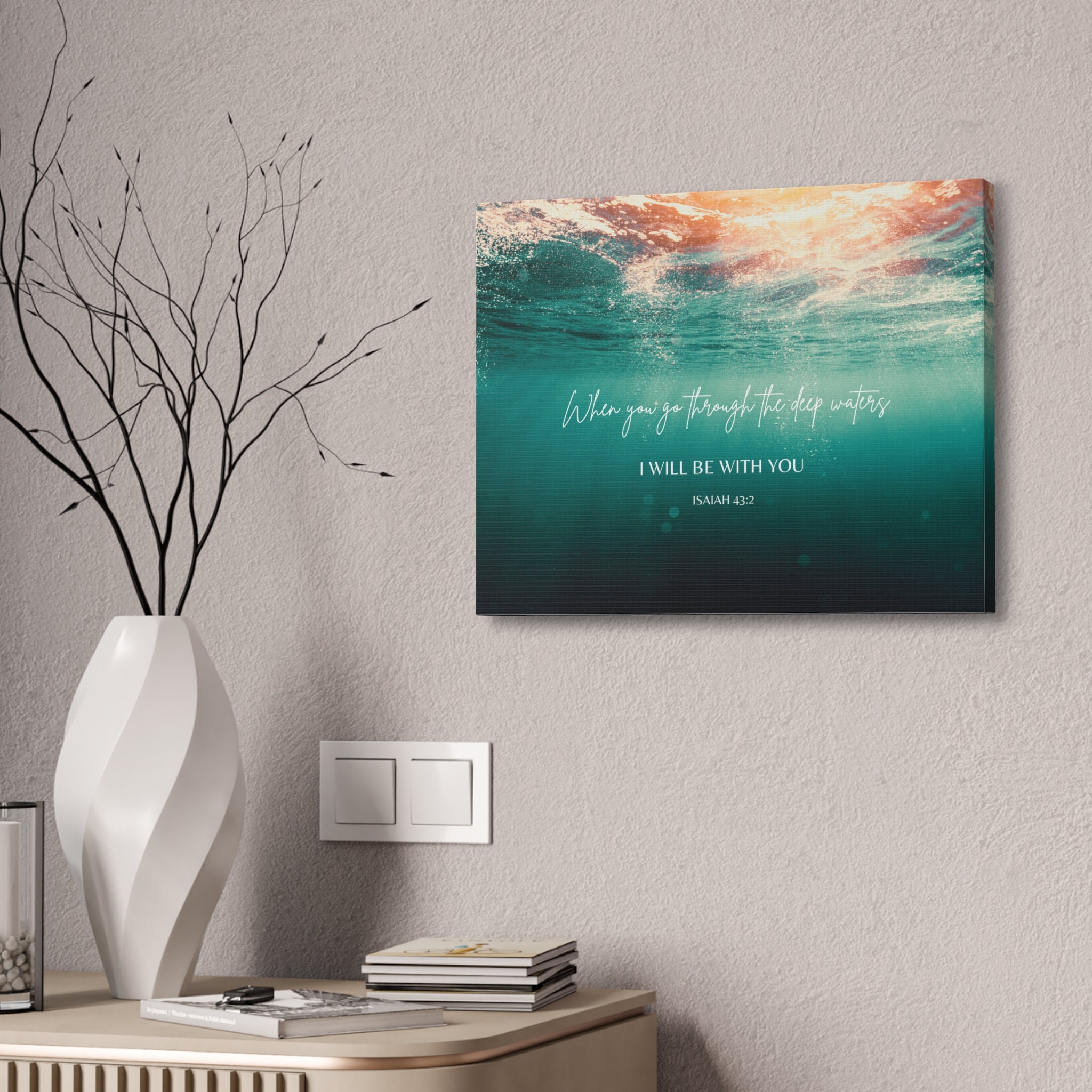 Bible Verse Canvas Wall Art Scripture Wall Art Christian Wall Etsy