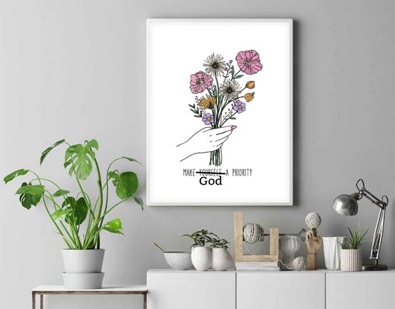 Make God Your Priority Digital Download Christian Wall Art - Etsy