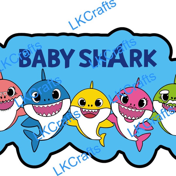 Familia de tiburones bebé