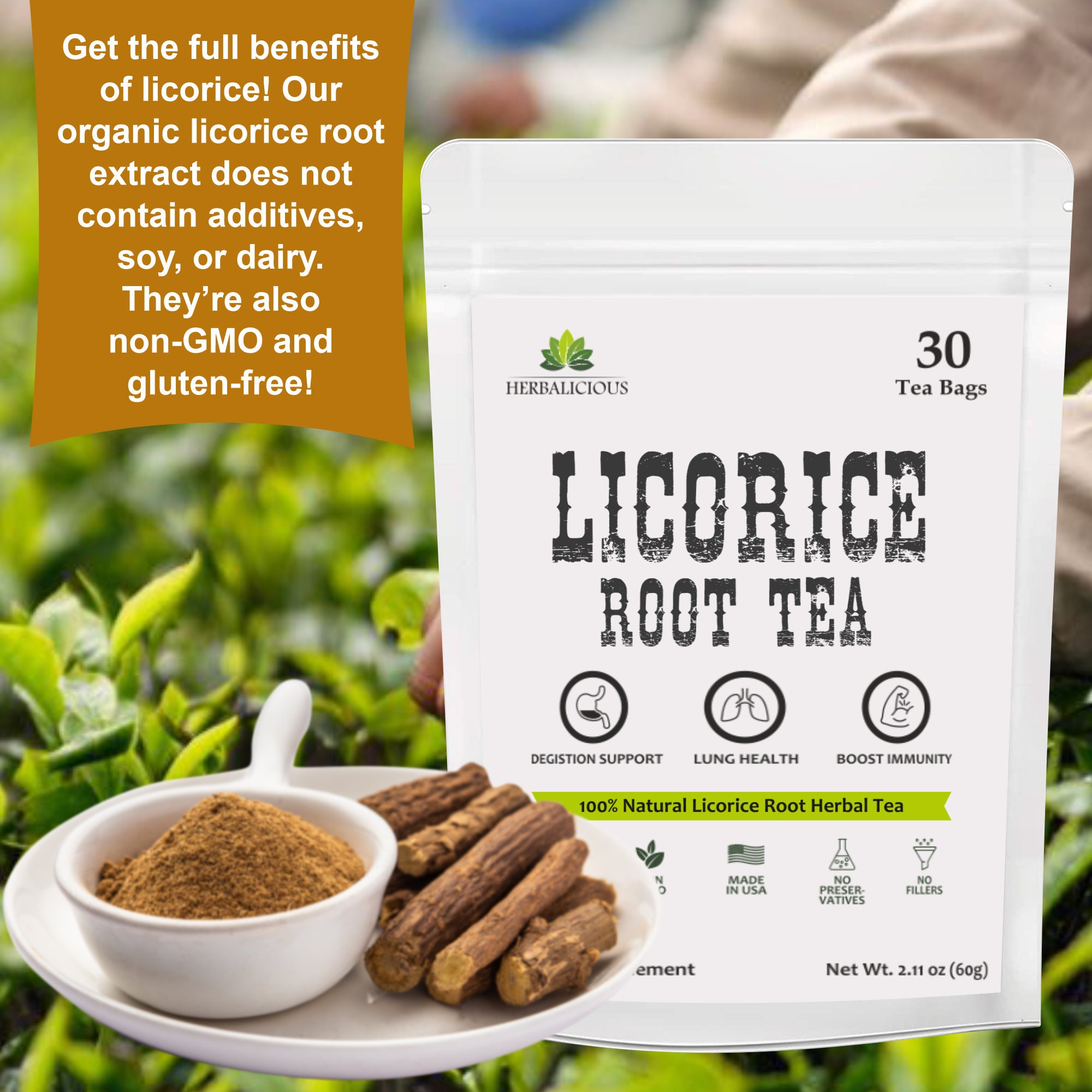 Licorice Root Tea Premium Natural Licorice Tea Caffeine Free Licorice