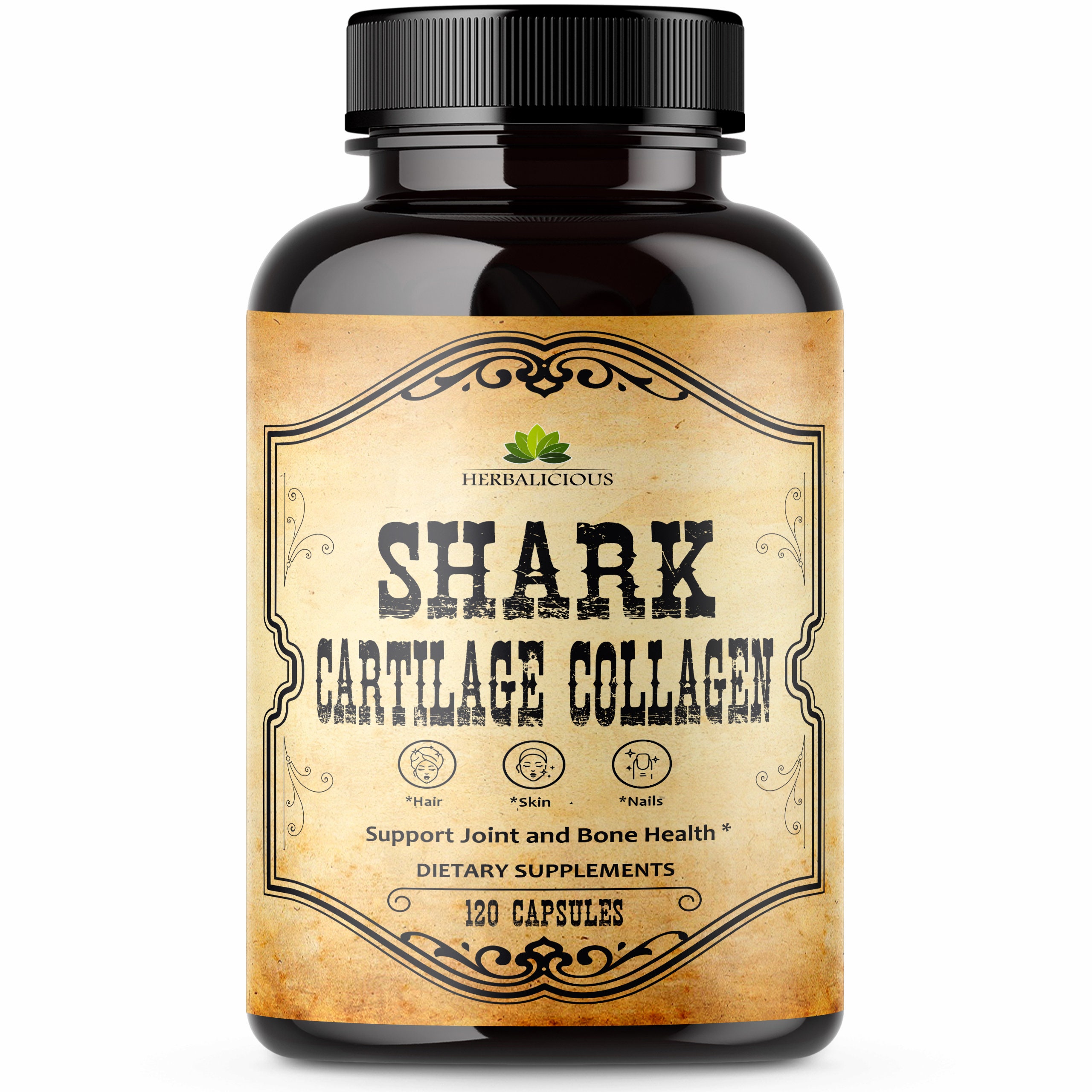 Shark Cartilage Collagen Joint Nerve & Bone Support Non-gmo, Anti-aging ...