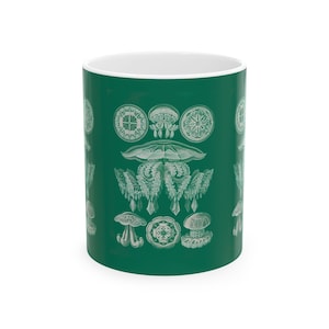 Mystical Jellyfish Ceramic Mug, Ocean Lover&#39;s Gift, Eco-Friendly Drinkware, Unique Home Decor, Marine Life Coffee Mug