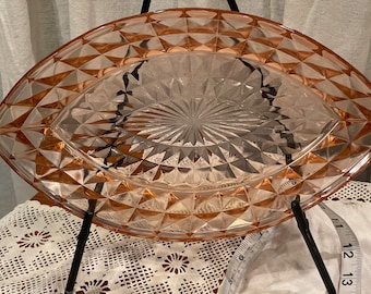 Jeannette Glass Co Pink Boat Bowl "Windsor" - Vidro Depressão