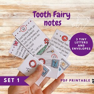 Carta del Hada de los Dientes, descarga instantánea, juego de carta y sobre del Hada de los Dientes, nota del Hada de los Dientes, primer diente perdido, imprimible, descarga digital