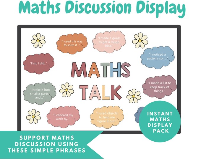 Math Talk Bulletin Board, Maths Wall, Maths Discussion, Number Talk
