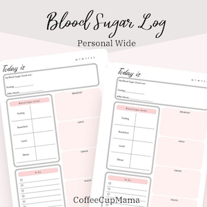 Daily Gestational Diabetes Blood Sugar Log