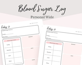 Daily Gestational Diabetes Blood Sugar Log
