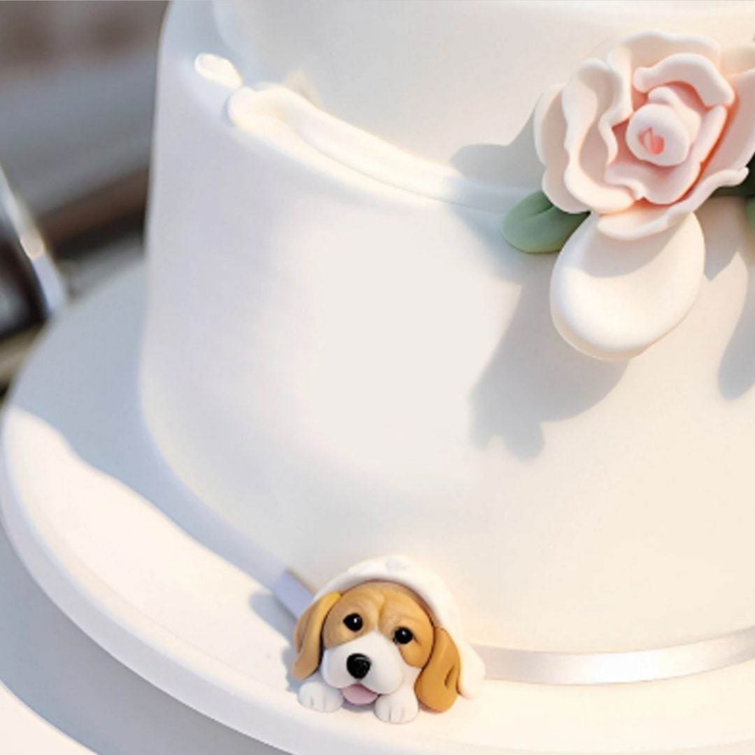 Custom Pet Wedding Cake Topper: Polymer Clay Dog Memorial - Etsy