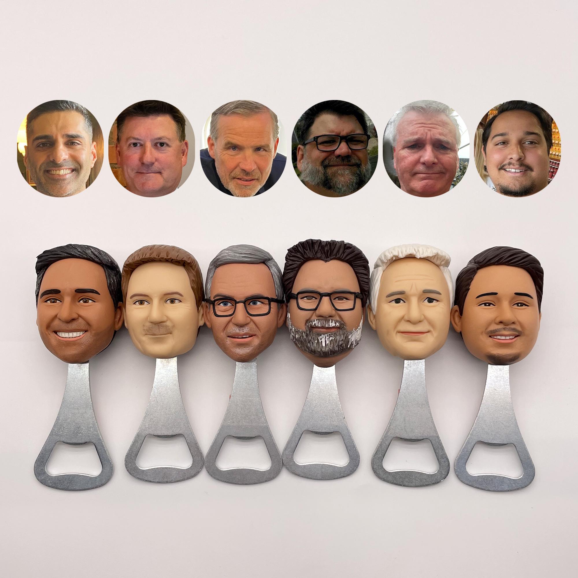 Custom face bottle opener,custom best man group bottle opener,best man bridesmaid gift, bobblehead bottle opener,Christmas gift,wine stopper