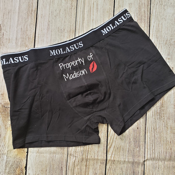 Regalo de San Valentín para el marido - Regalo para él - Calzoncillos boxeadores personalizados - Regalo de aniversario para novio - Ropa interior divertida para hombres -