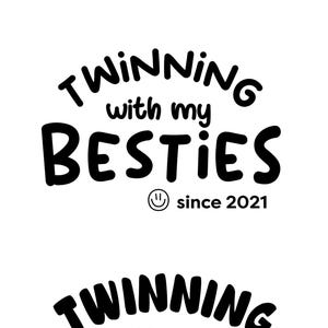 Gêmeos com meus melhores amigos SVG, gêmeo, melhor amigo, cricut, rosto sorridente, gêmeo, melhor amigo, irmãos