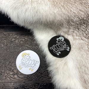 Large Sheep Pinback Button