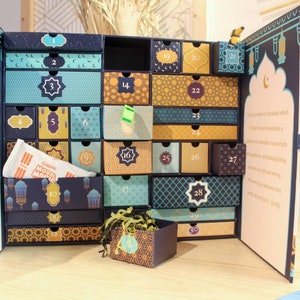 Ramadan Calendar Box, Ramadan Advent Calendar, 30 Days of Ramadan, Muslim Gift, Islamic Gift, Ramadan for Kids, Ramadan Gift, Countdown Eid