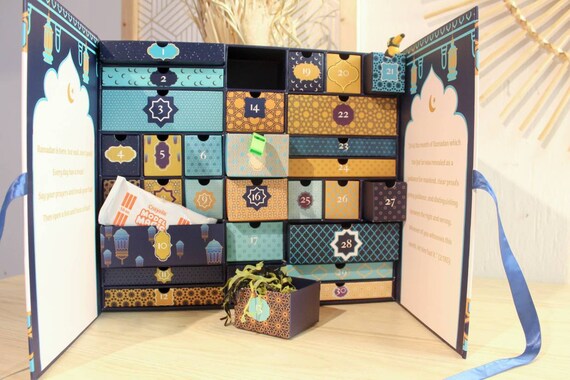 Ramadan Calendar Box, Ramadan Advent Calendar, 30 Days of Ramadan, Muslim Gift, Islamic Gift, Ramadan for Kids, Ramadan Gift, Countdown Eid