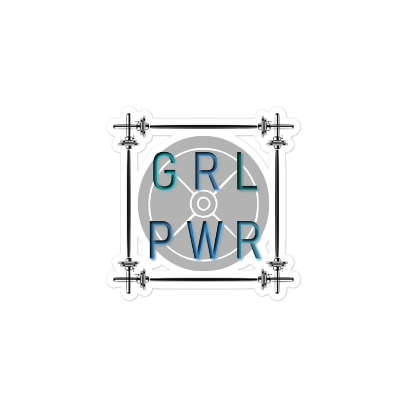GRL PWR Bubble-Free Sticker Gym Gifts Girl Power Fitness image 2