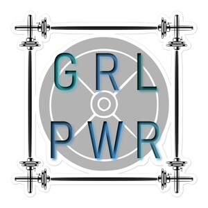 GRL PWR Bubble-Free Sticker Gym Gifts Girl Power Fitness image 1