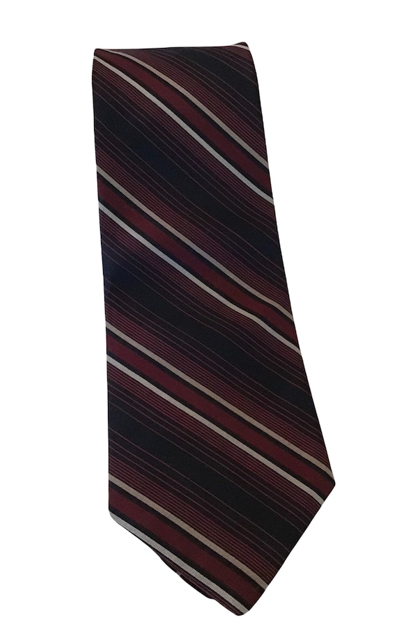 Vintage Hickok 1970s silk striped tie - image 1