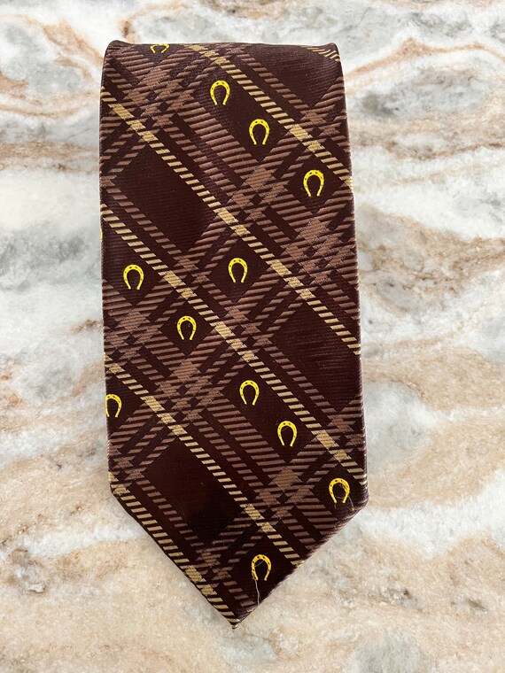 Vintage Christian Dior brown/yellow necktie