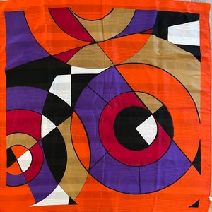 Vintage Betmar polyester geometric design scarf