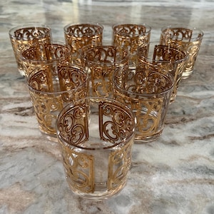 Mid Century Georges Briard lowball glasses set of 10
