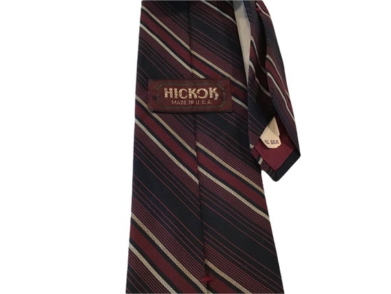 Vintage Hickok 1970s silk striped tie - image 2