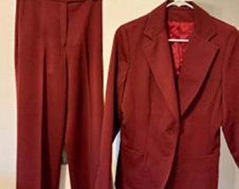 Vintage JH Women's Cranberry Pantsuit