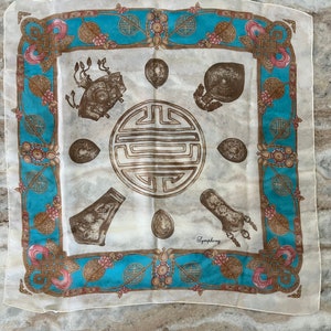 Vintage Symphony Grecian Silk Scarf