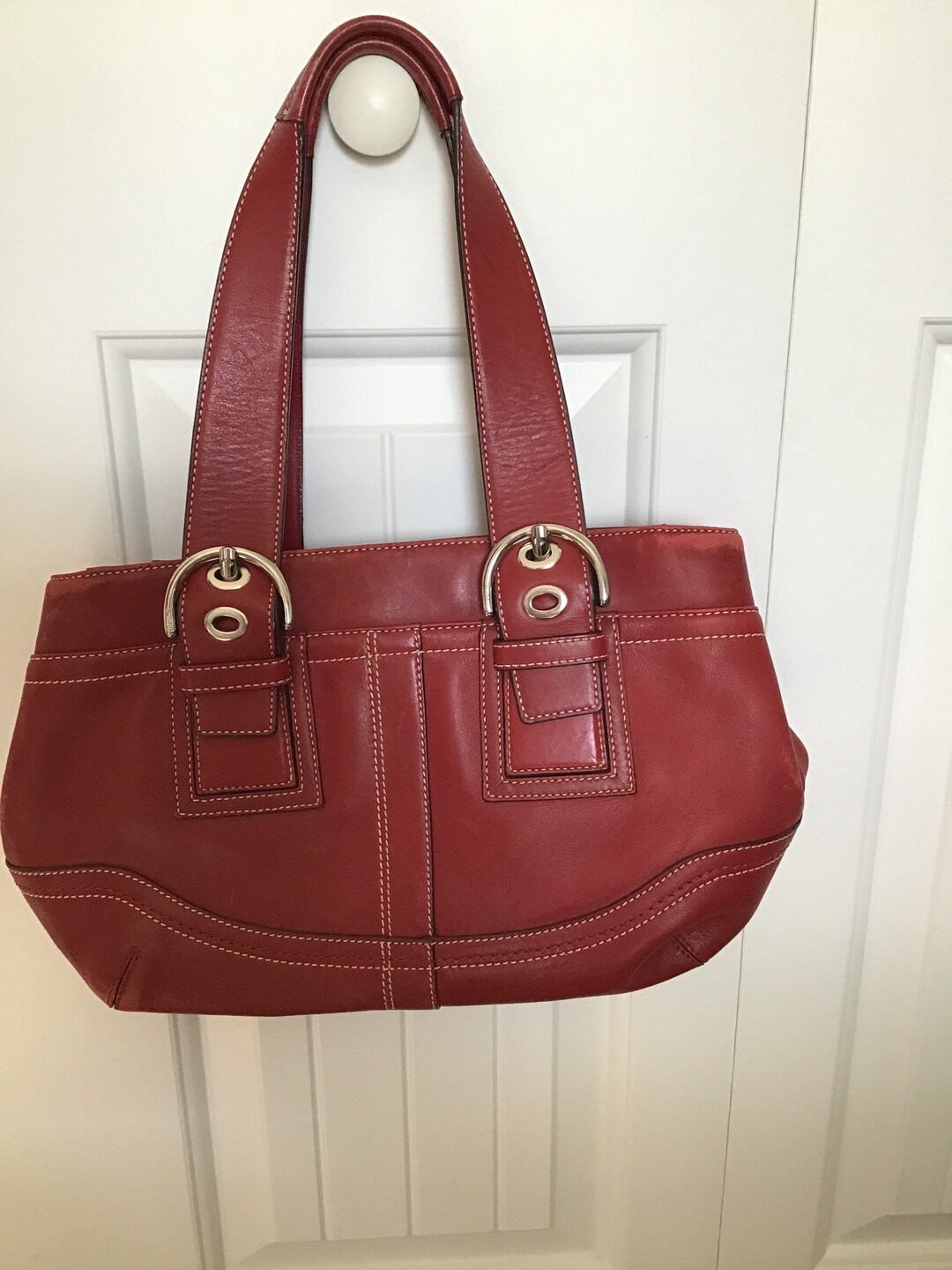 Vintage Coach F10911 Soho Red Purse Etsy