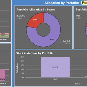 Stock Portfolio Tracking Spreadsheet - Etsy