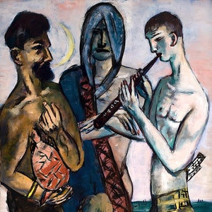 Young Men by the Sea By Max Beckmann  Quality Print - Frame Me