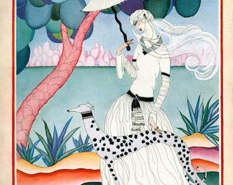 Vintage Vogue Cover Art Print by Helen Dryden