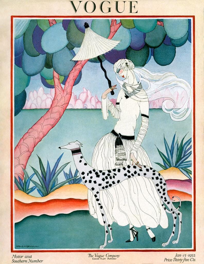 Vintage Vogue Cover Art Print by Helen Dryden - Etsy