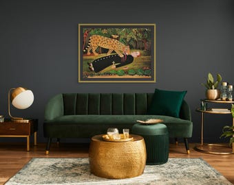 Missionary and Jaguar Art Print by Noe Leon